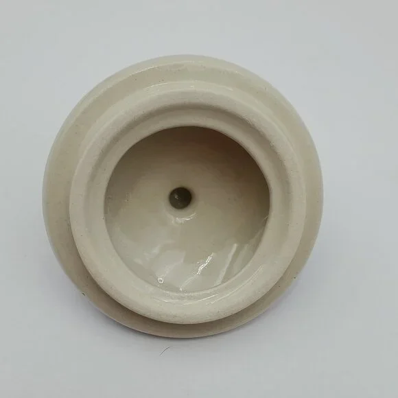 Polish Pottery Peacock Leaves Jar with Lid Peacock Sugar Bowl Small Lidded Jar - Picture 5 of 8